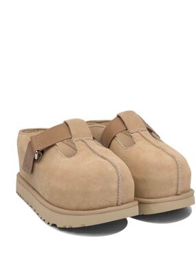 UGG Tan Suede Clog Mules with Strap